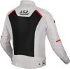 LS2 BREEZE textilní letní bunda šedá/černá/červená vel.M